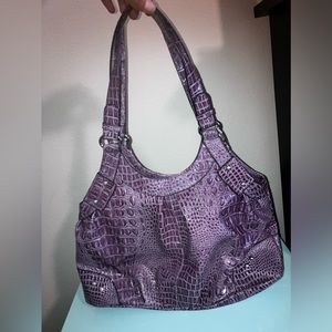 Style & Co patent leather snake skin purse in purple - barely used